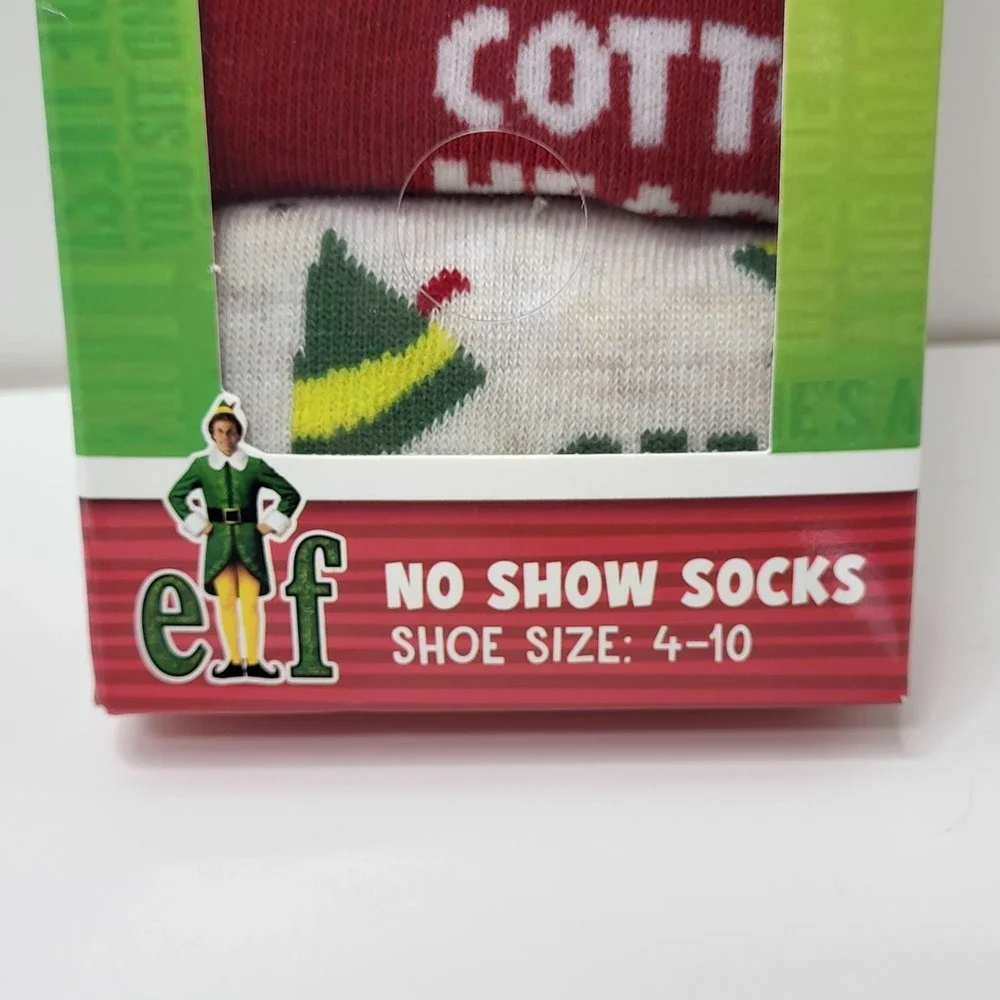 New Elf The Movie Buddy Sayings 3 Pairs No Show Ankle Socks Women Shoe Size 4-10